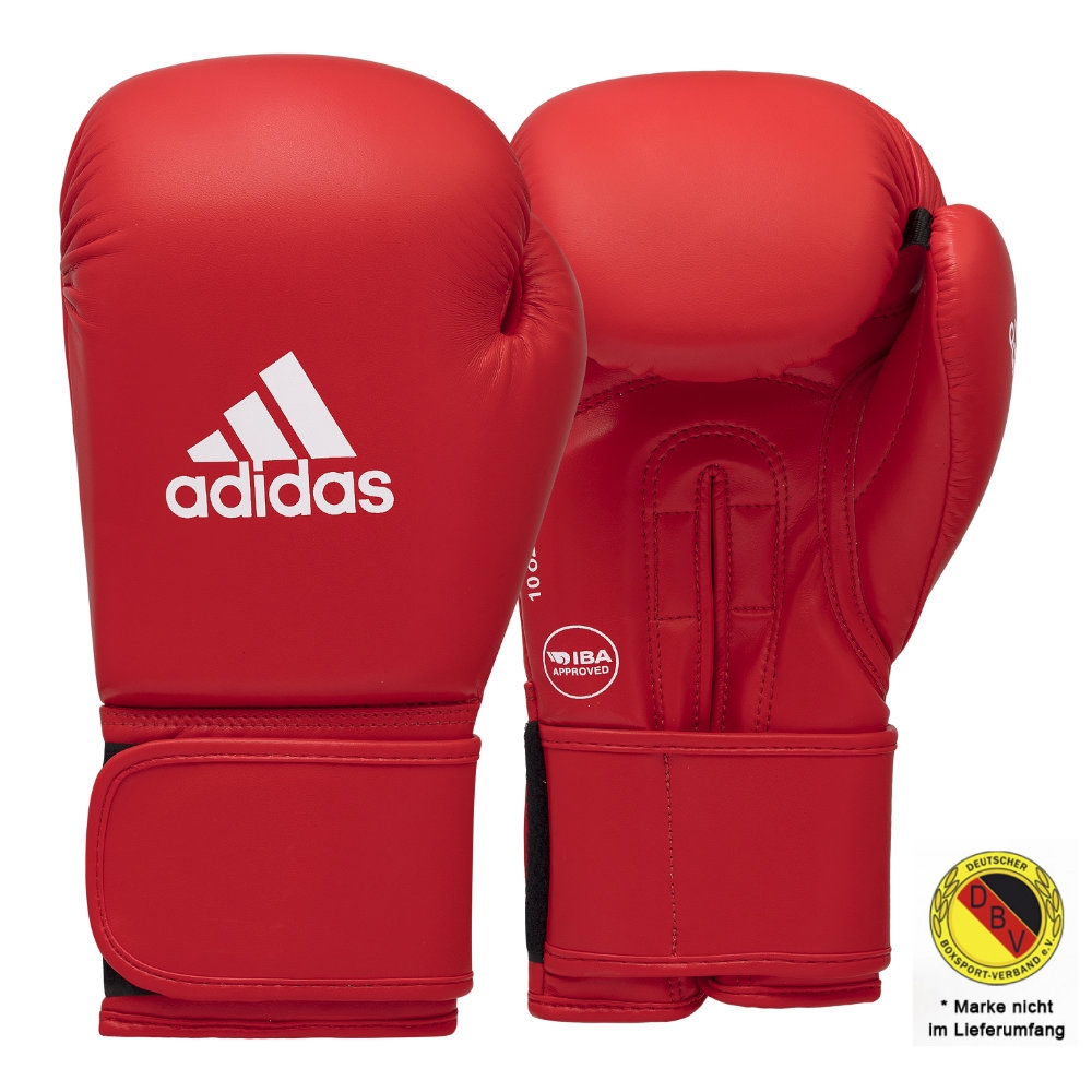 adidas Velcro IBA Boxing Glove red 12oz