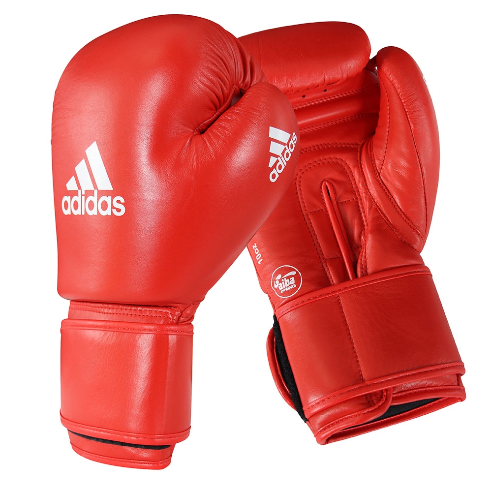 adidas AIBA Boxing Gloves red 12oz