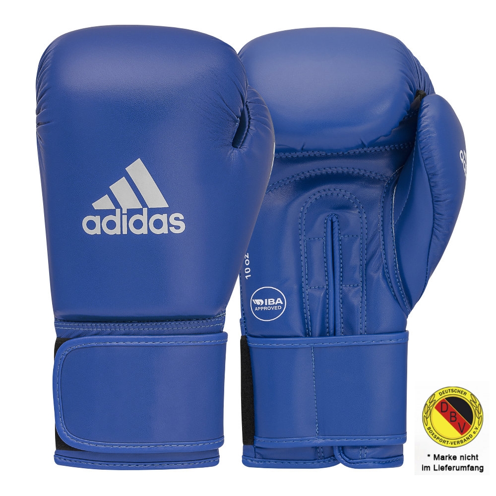 adidas Velcro IBA Boxing Glove blue 10oz